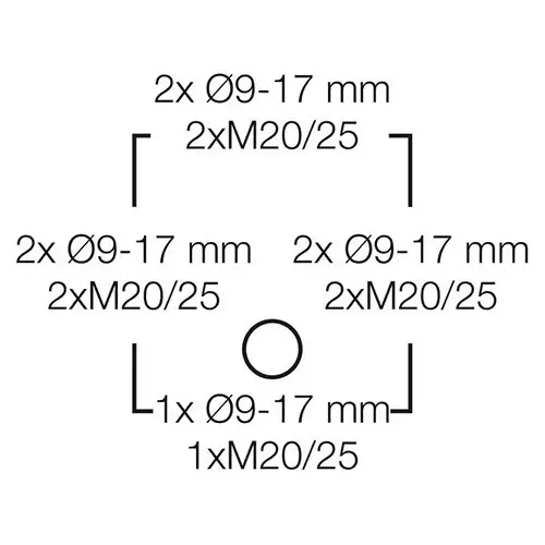 Hensel Cable Junction Box with Terminal 1.5-4 sq.mm Black IP66 Protection 104x104x70 mm, DK0404B (Pack of 5 Pcs)