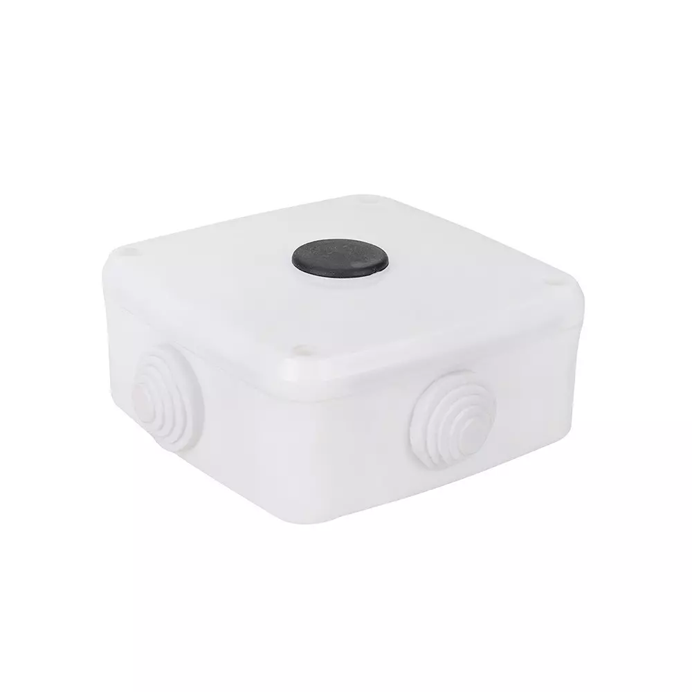 Shield Plus Weatherproof PVC Junction Box 5x5 inch White with Brass Stud (Pack of 20 Pcs)