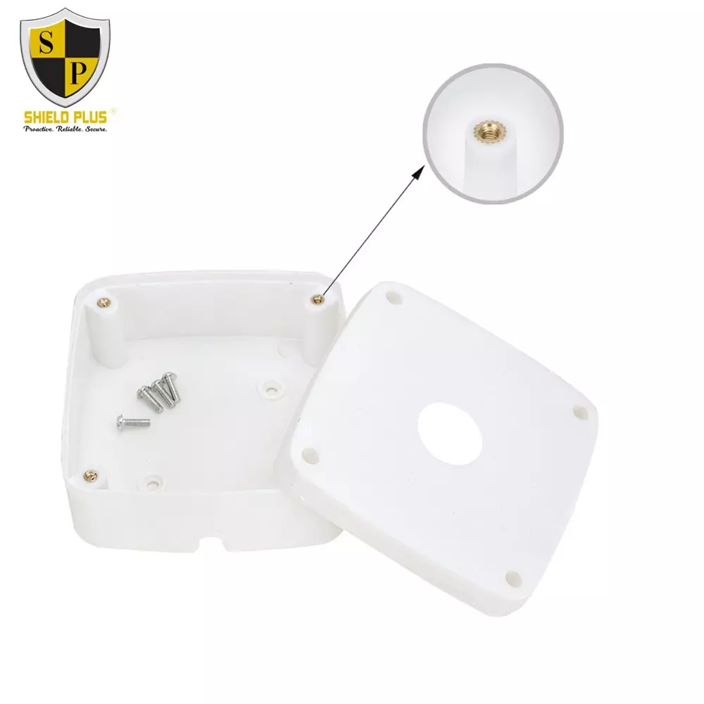 shield-plus-pvc-junction-box-surface-mount-4x4x2-inch-white-with-brass-stud-pack-of-320-pcs