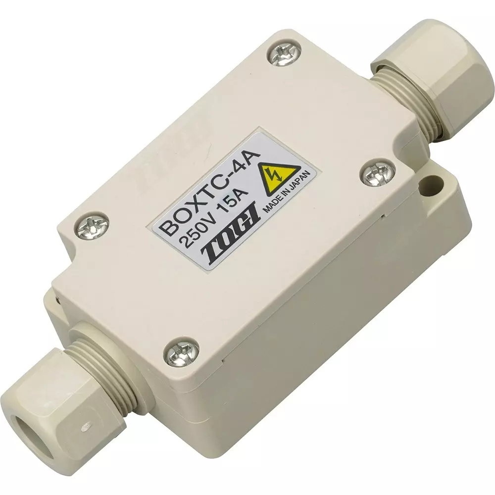 Toyo Giken BOX TC Series Nylon 6 & PBT with Glass AC/DC250 V 15 A 80×40×23.5 mm, BOXTC-4A