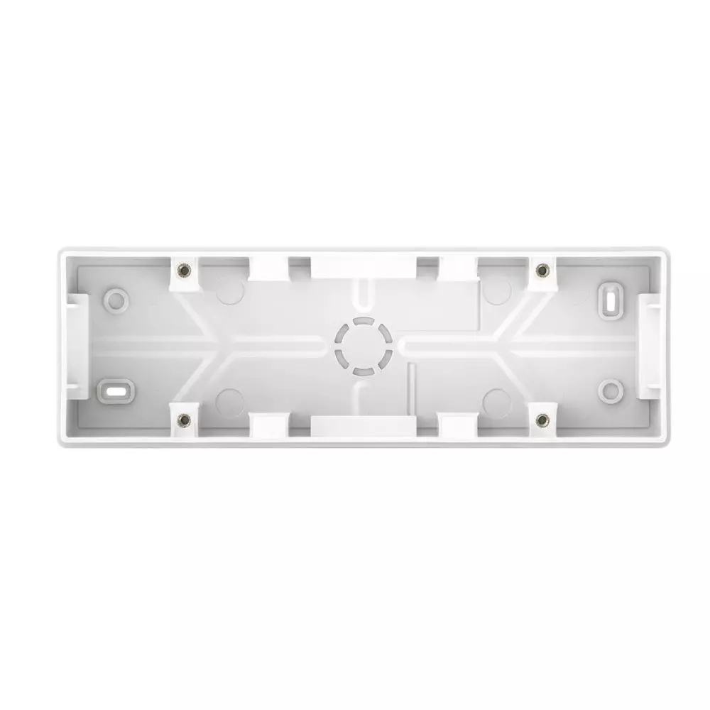 Goldmedal Curve Gang Box Surface Mounting 8 Module (Horizontal) Silver for Commecial and Industrial Use, 90806