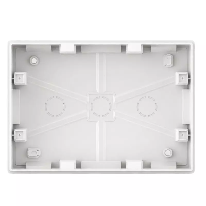 Goldmedal Curve Gang Box Surface Mounting 12 Module Silver for Commecial and Industrial Use, 91208