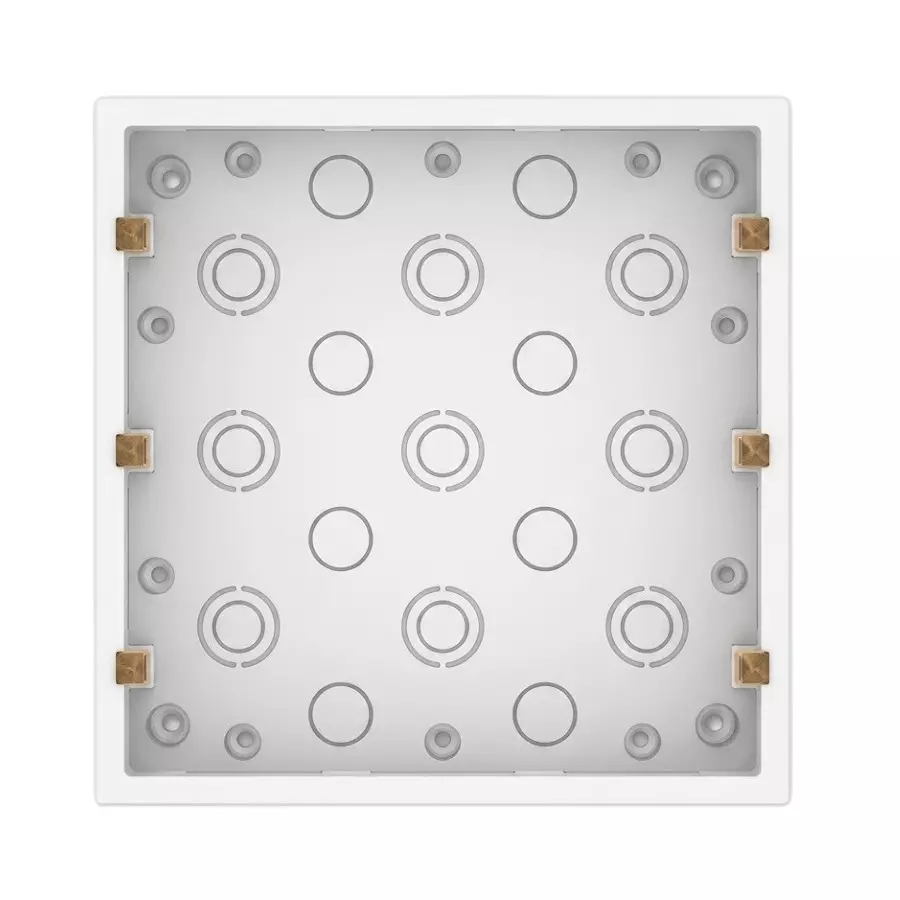 Goldmedal Curve Gang Box G-Surface Mounting 18 Module Silver for Commecial and Industrial Use, 101812