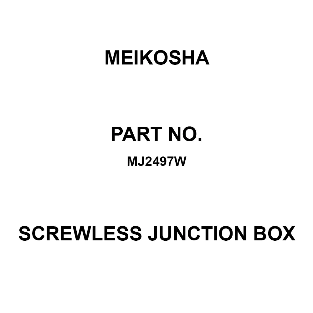Meikosha Screwless Junction Box 300 V Rated Voltage 20 Amp Current, MJ2497W