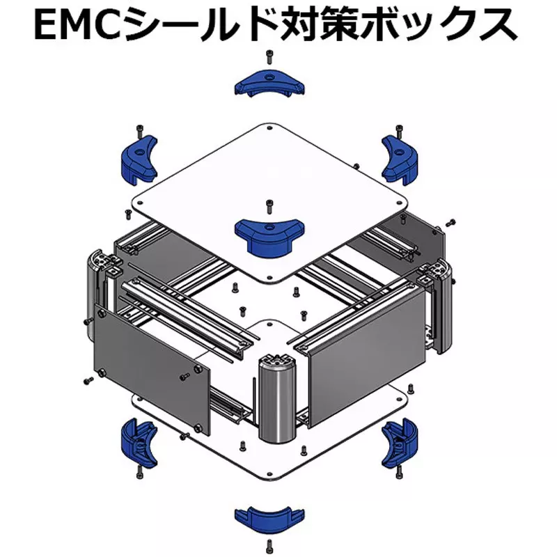 takachi-auge-series-emc-shield-case-with-corner-guard-308x189x258-mm-silver-navy-auge177-30-25-sn