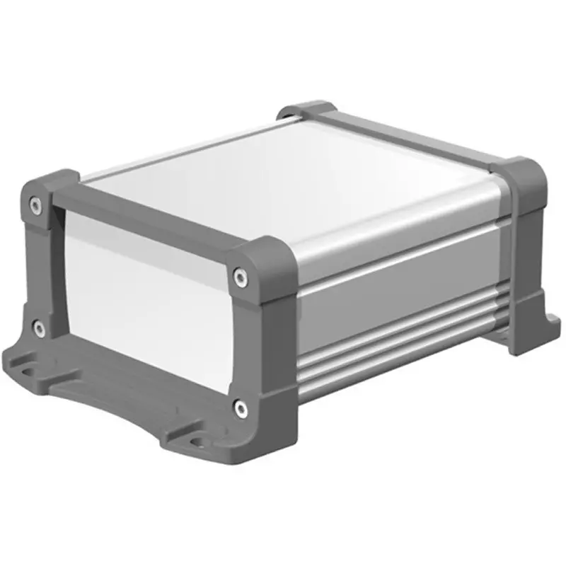 TAKACHI EXPF Series Aluminum Case with Flange Foot 86x49x100 mm Silver Gray, EXPF9-5-10SG