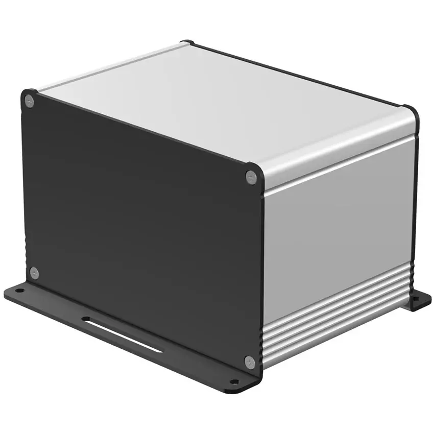 takachi-exf-series-aluminum-extrusion-case-with-flanged-feet-141x93x97-mm-silver-black-exf14-9-10sb
