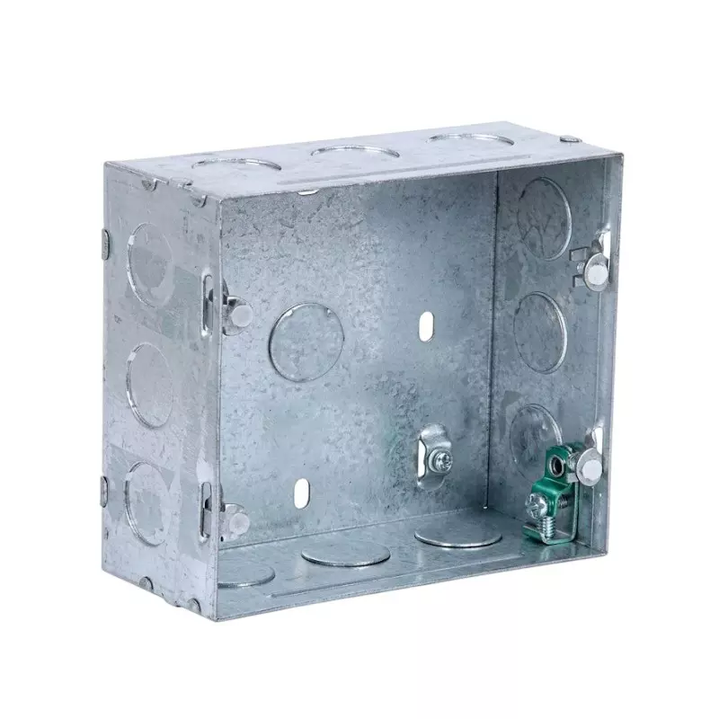 Cona Concealed Box 8 Module Sq Heavy-Duty Galvanized Metal (GI Steel), PM Cona 6609