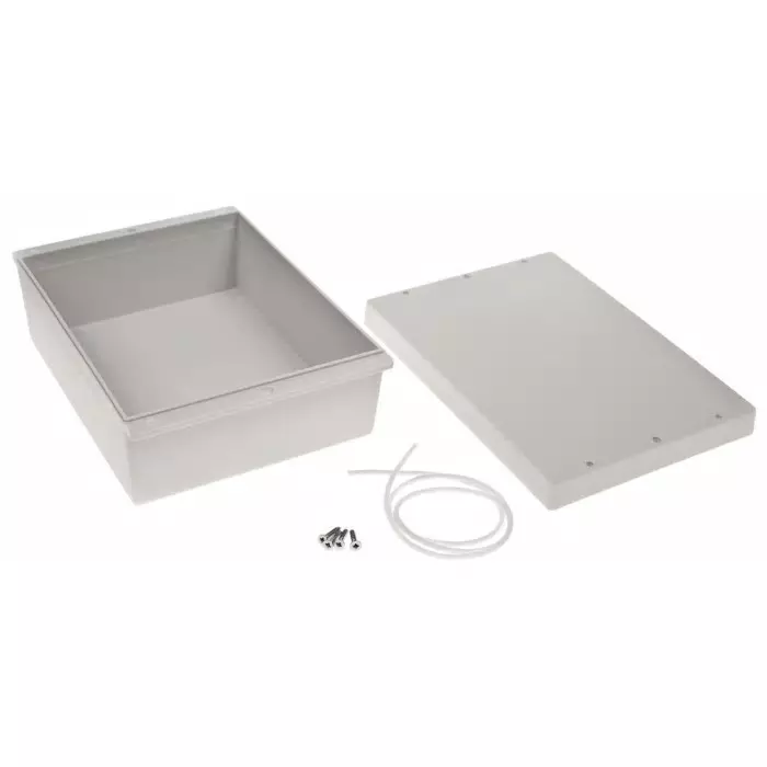 RS PRO Grey ABS Enclosure, IP65, IK07, Grey Lid, 198.05 x 144.7 x 72.25 mm Model No 1862252