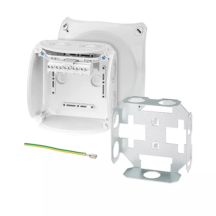 Hensel Cable Junction Box 130x130x77 mm Cable Size 1.5 - 4 sq.mm Grey, KF0604U