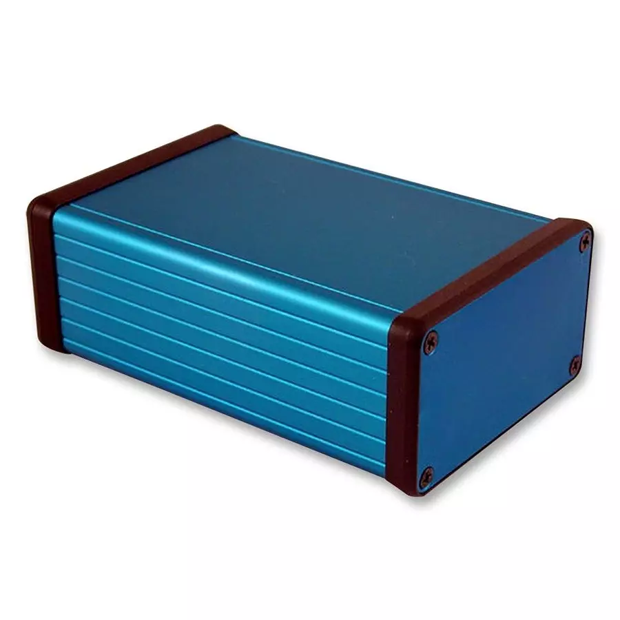 HAMMOND Metal Enclosures ENCLOSURE, ALUMINIUM, BLUE, 120X78X43MM, 1455K1201BU