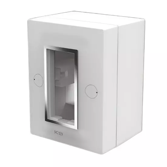 K9 Euro Vivo Chrome Gang Box 1 Module White, 9191 (Pack of 10)