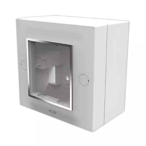 K9 Euro Vivo Chrome Gang Box 2 Module White, 9192 (Pack of 10)