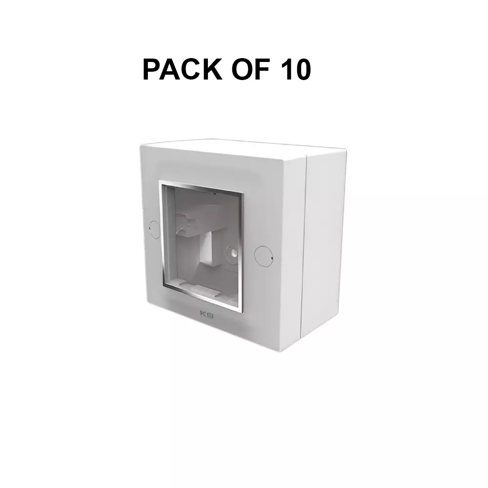 K9 Euro Vivo Chrome Gang Box 2 Module White, 9192 (Pack of 10)