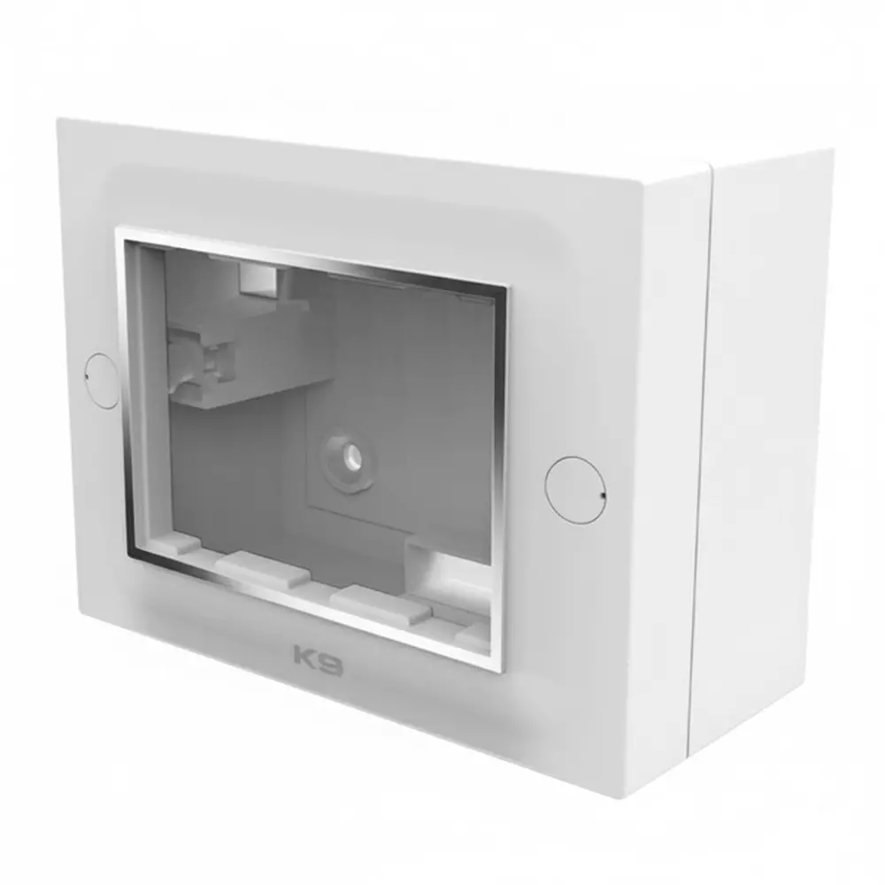 K9 Euro Vivo Chrome Gang Box 3 Module White, 9193 (Pack of 10)
