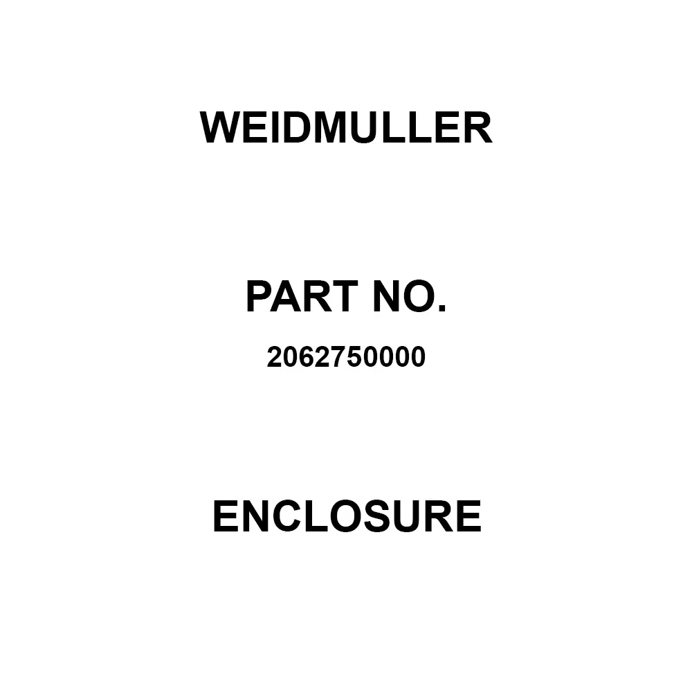 Weidmuller Housing, Electronic Enclosure Plastic Material, 2062750000
