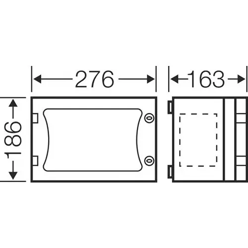 Hensel Enystar Empty Enclosure 1 Box IP66 Opaque Lid, FP0121