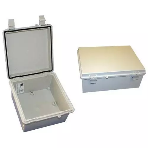 BUD INDUSTRIES Enclosure, Wall Mount, Abs, Light Gray, NBF-32034