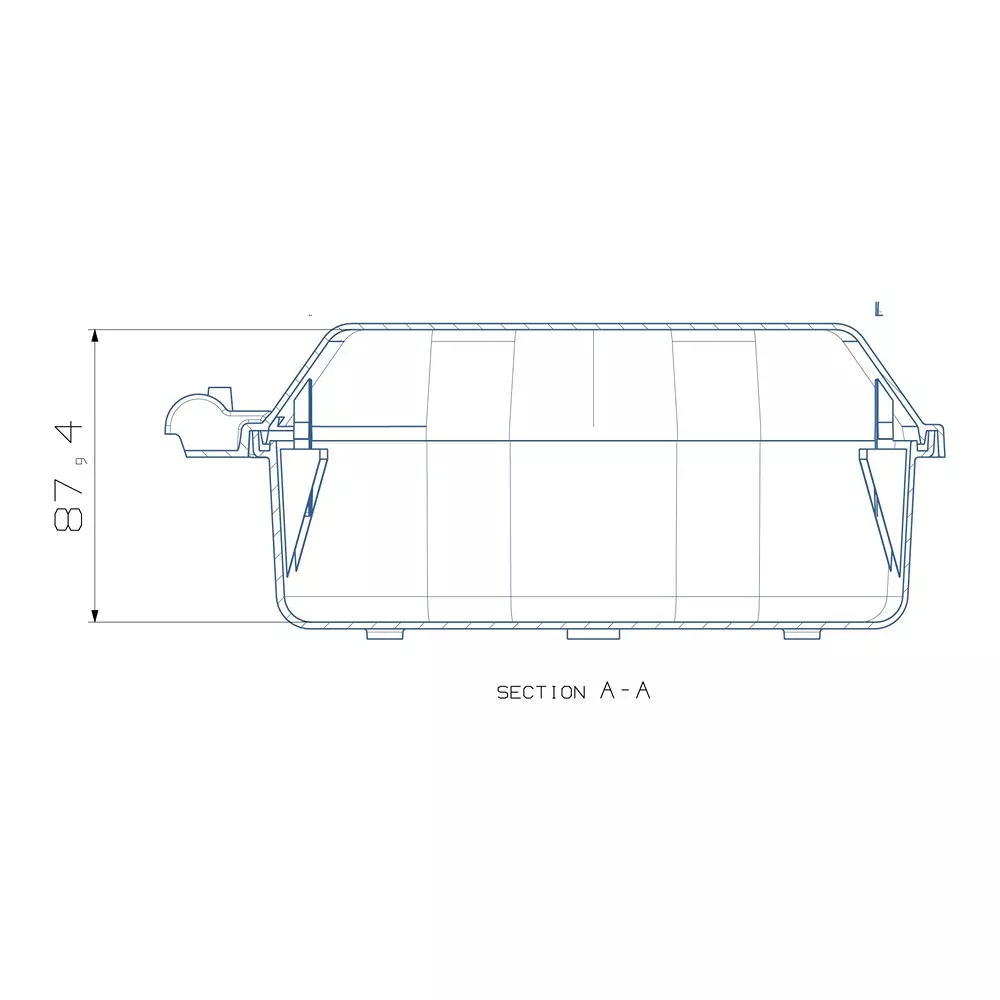 Techno Meters Polycarbonate Meter Box Hinge Type Single Phase 2-Way Connection with Locking Provision, TMCB 065 (SP BOX)