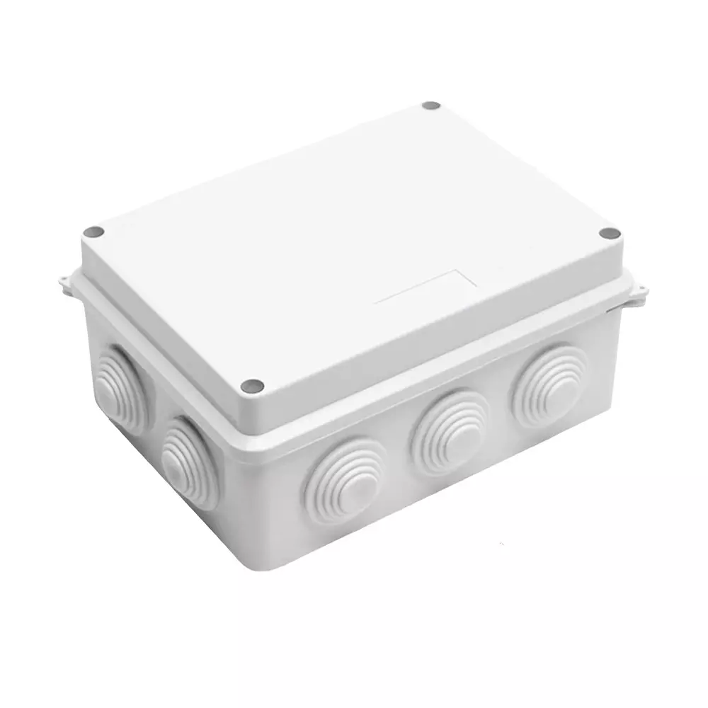 Shield Plus PVC Junction Box Surface Mount Rectangular Waterproof 6x4x3 inch White - Imported (Pack of 5 Pcs)