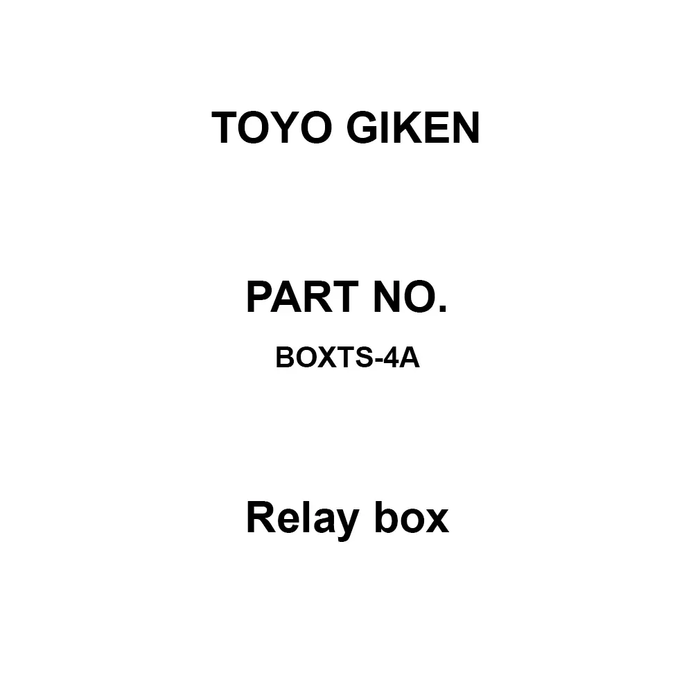 Toyo Giken Relay Box 4 Pole 143x22x29.5 mm Φ5.3, Φ7.5, Φ9.2 Air Inlet, BOXTS-4A