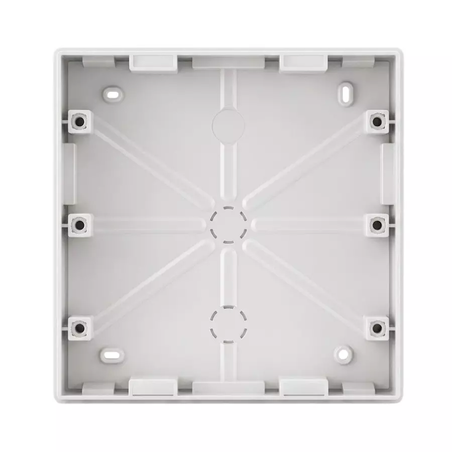Goldmedal Curve Gang Box Surface Mounting 18 Module Silver for Commecial and Industrial Use, 91810