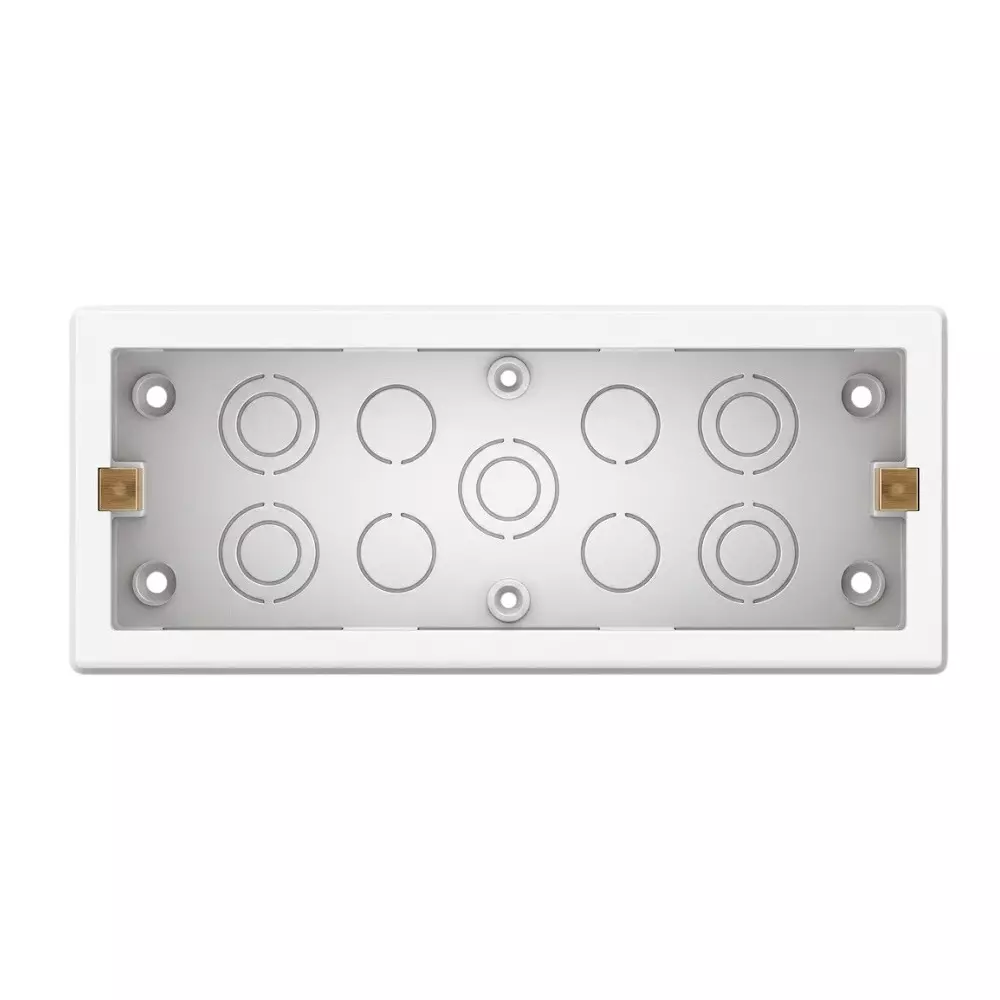 Goldmedal Curve Gang Box G-Surface Mounting 6 Module Silver for Commecial and Industrial Use, 100605