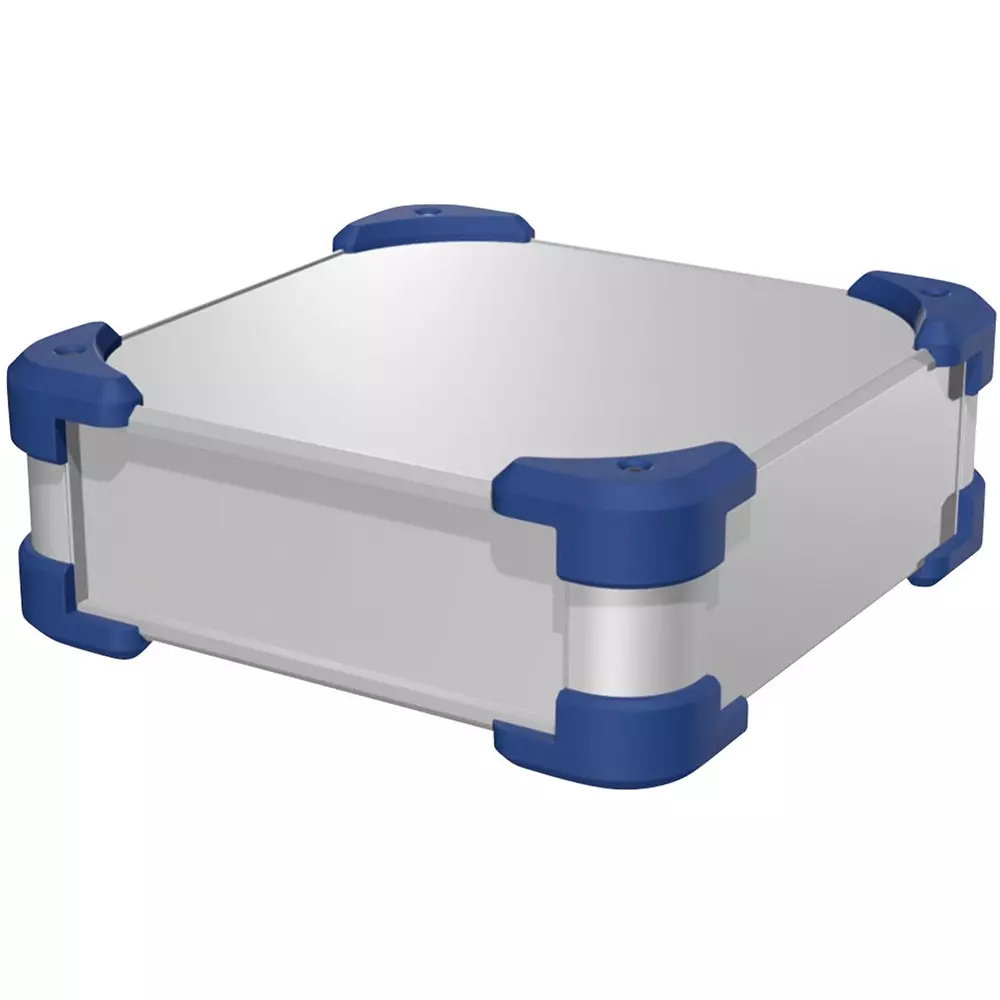 TAKACHI AUG Series Aluminum Case with Corner Guard 508x111x508 mm Silver / Navy, AUG99-50-50-SN