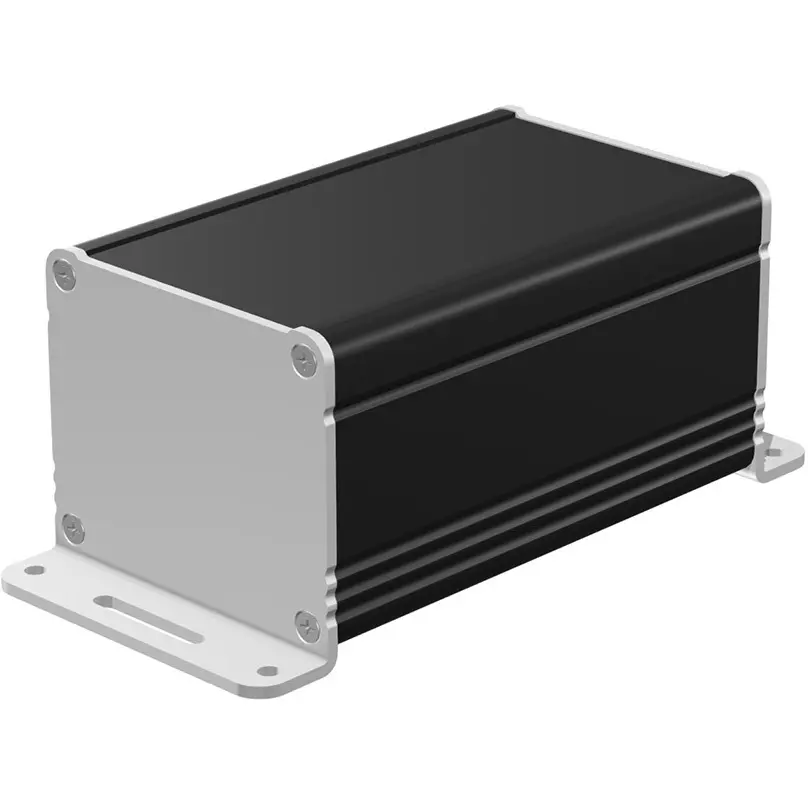 takachi-exf-series-aluminum-extrusion-case-with-flanged-feet-606x526x100-mm-black-silver-exf6-5-10bs