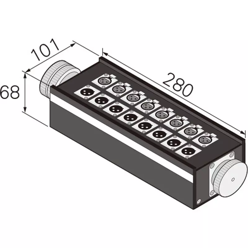 Canare Electric Parapara Box 8 No. of Channels, 8J12N12