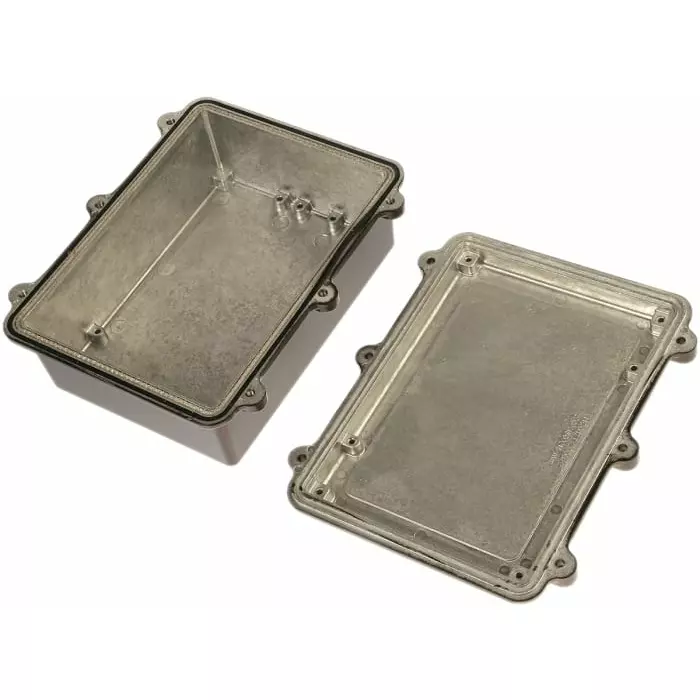 RS PRO Black Die Cast Aluminium Enclosure, IP67, Black Lid, 200 x 150 x 75 mm Model No 7004141
