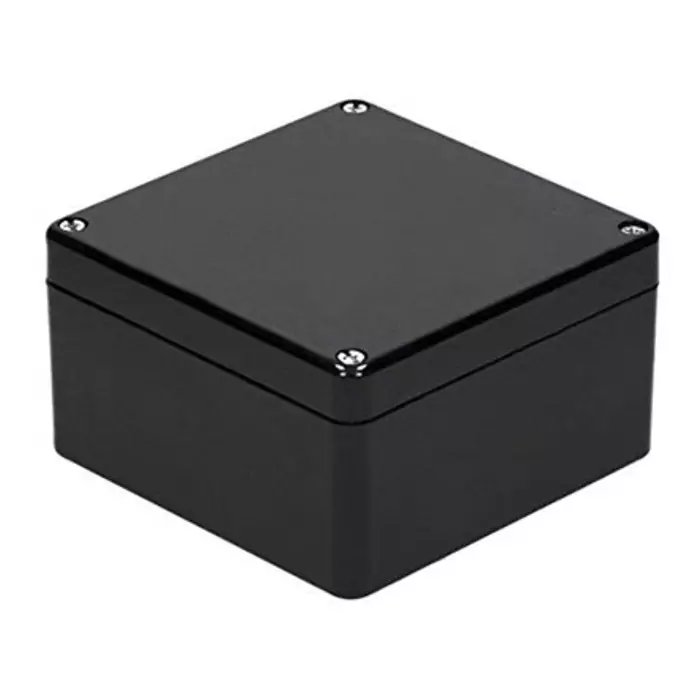RS PRO Black Polyester Enclosure, IP66, Black Lid, 220 x 120 x 90 mm Model No 9188828