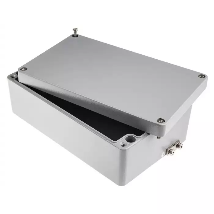 rs-pro-grey-aluminium-enclosure-ip65-ip66-ip67-ip68-grey-lid-90-x-260-x-160-mm-model-no-1228930