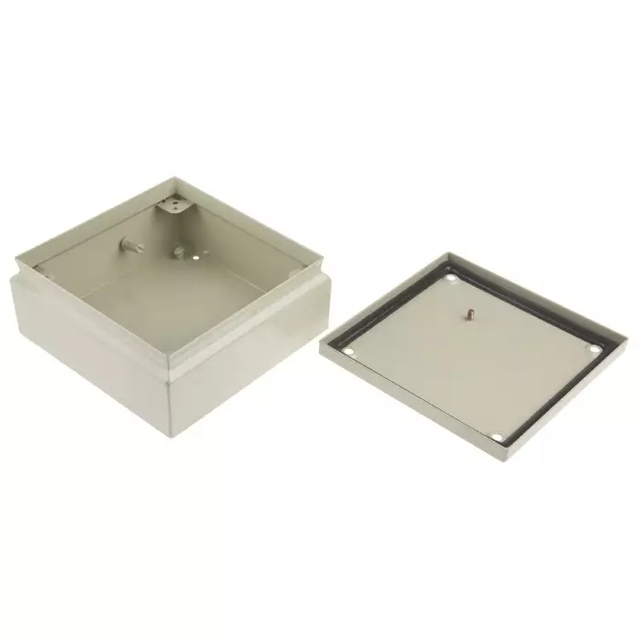RS PRO RAL 7032 Steel Junction Box, IP66, 200 x 200 x 80mm Model No 122125