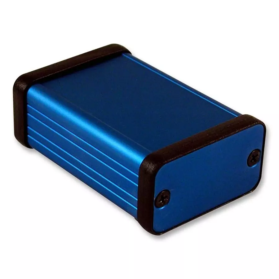 HAMMOND Metal Enclosures ENCLOSURE, ALUMINIUM, BLUE, 60X45X25MM, 1455D601BU