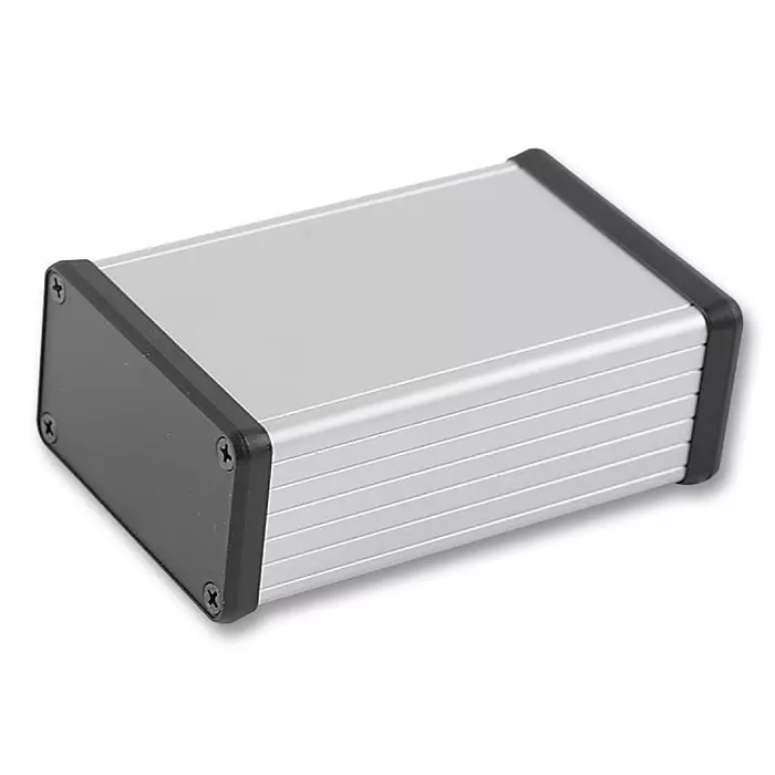 HAMMOND Metal Enclosures ENCLOSURE, CLEAR, BLACK END PLATE, 1455K1202