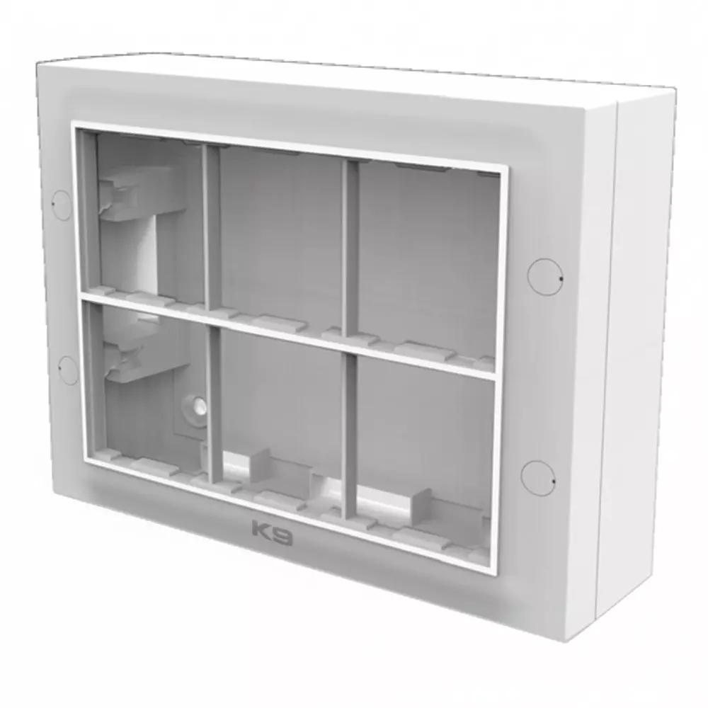 K9 Euro Vivo Chrome Gang Box 12 Module White, 9198 (Pack of 10)