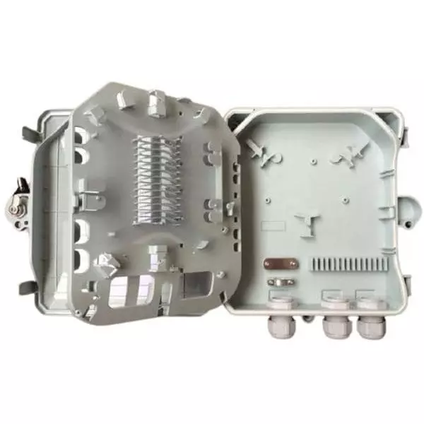 BUD INDUSTRIES Fiber Optic Enclosure Acrylonitrile Butadiene Styrene (ABS) Gray 196.34 mm (7.73 Inch) Length, FBR-11608