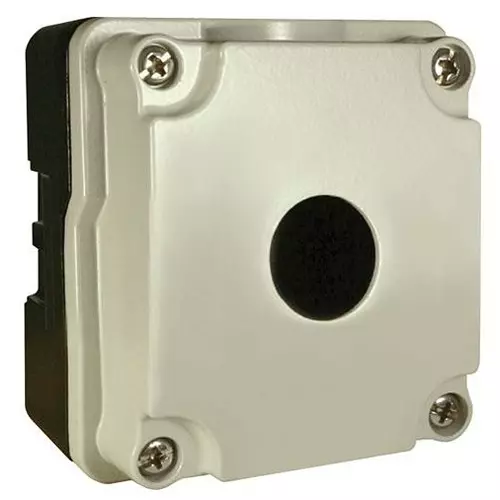 ALTECH Pushbutton Enclosure Aluminum Black, Gray (Pebble Gray), 2005A13