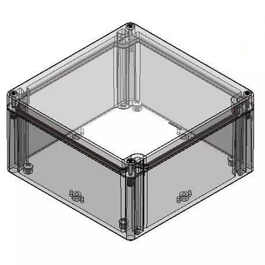 SERPAC Enclosure Polycarbonate (PC) 160.02 mm (6.3 Inch) Length, RB66P06C28C