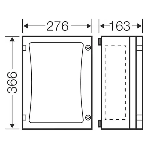 Hensel Enystar Empty Enclosure 2 Box IP66 Opaque Lid, FP0231