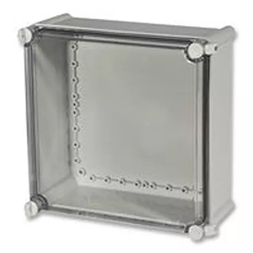 FIBOX Enclosure, Pc, Gry, Clr Lid, 280X280X130, PC 2828 13 T-2FSH ENCL.