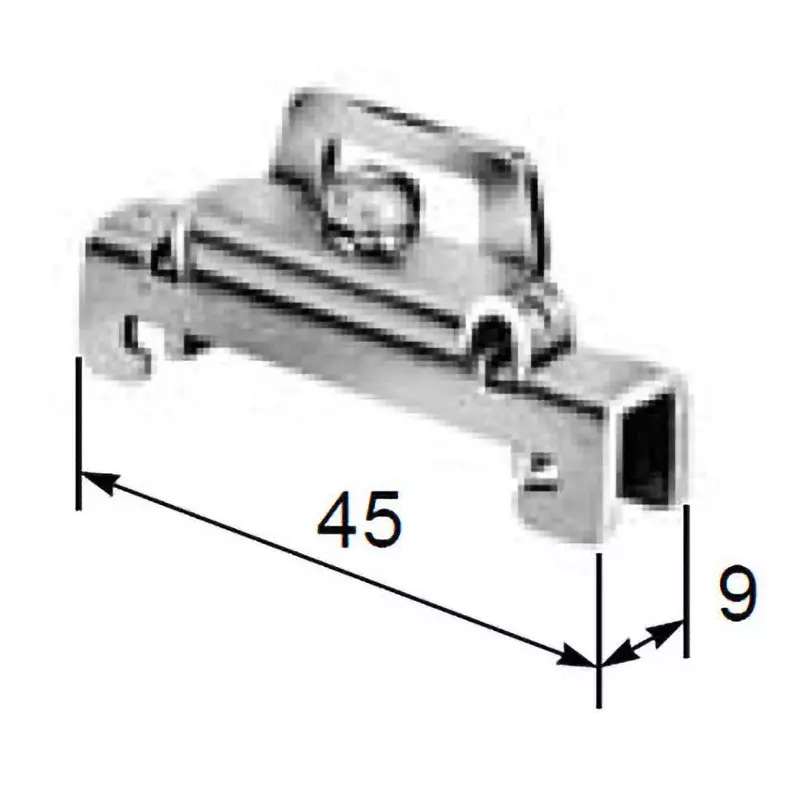 idec-mounting-bracket-rail-type-terminal-block-bnl6pn10-pack-of-10-pcs