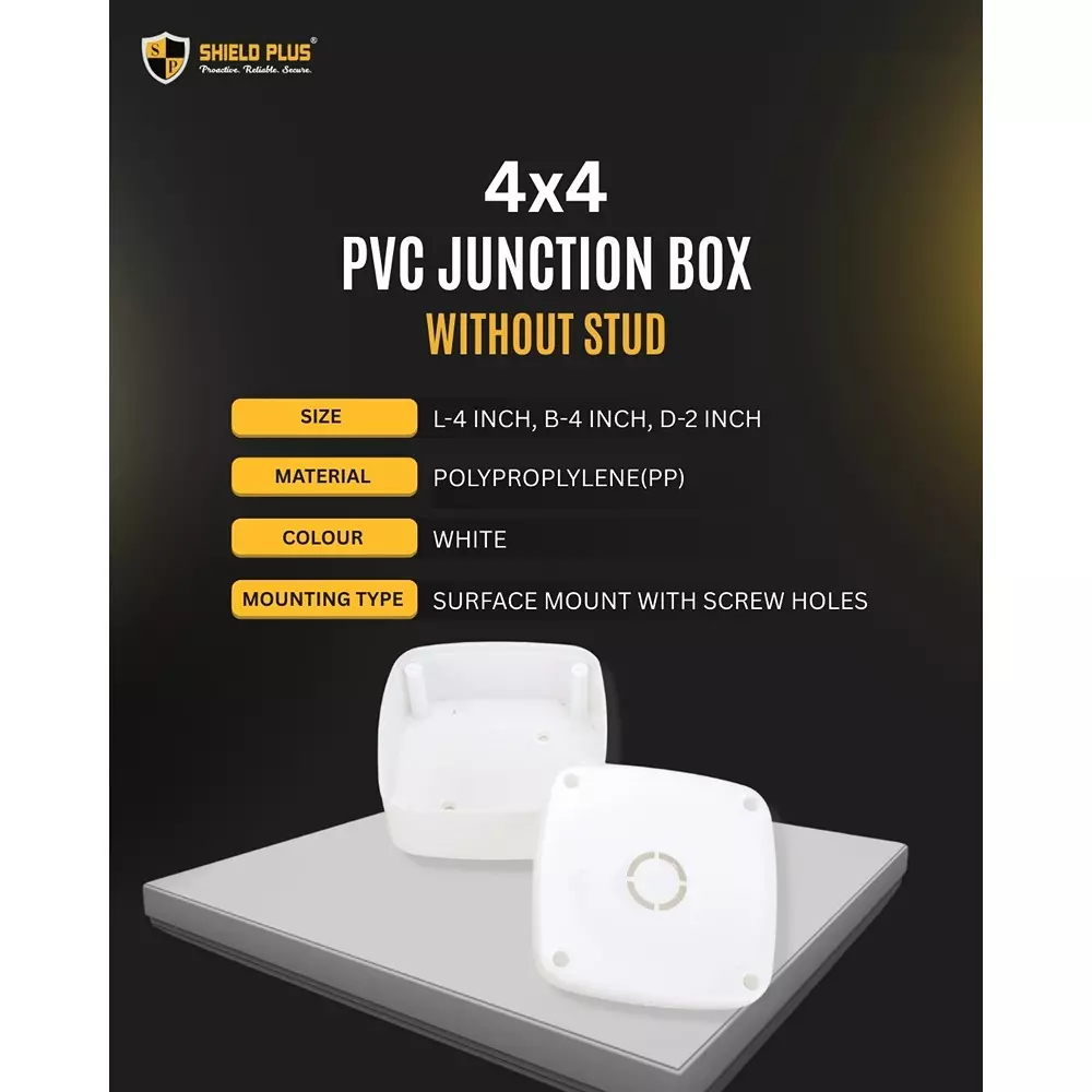shield-plus-pvc-junction-box-surface-mount-4x4x2-inch-white-without-stud-pack-of-20-pcs