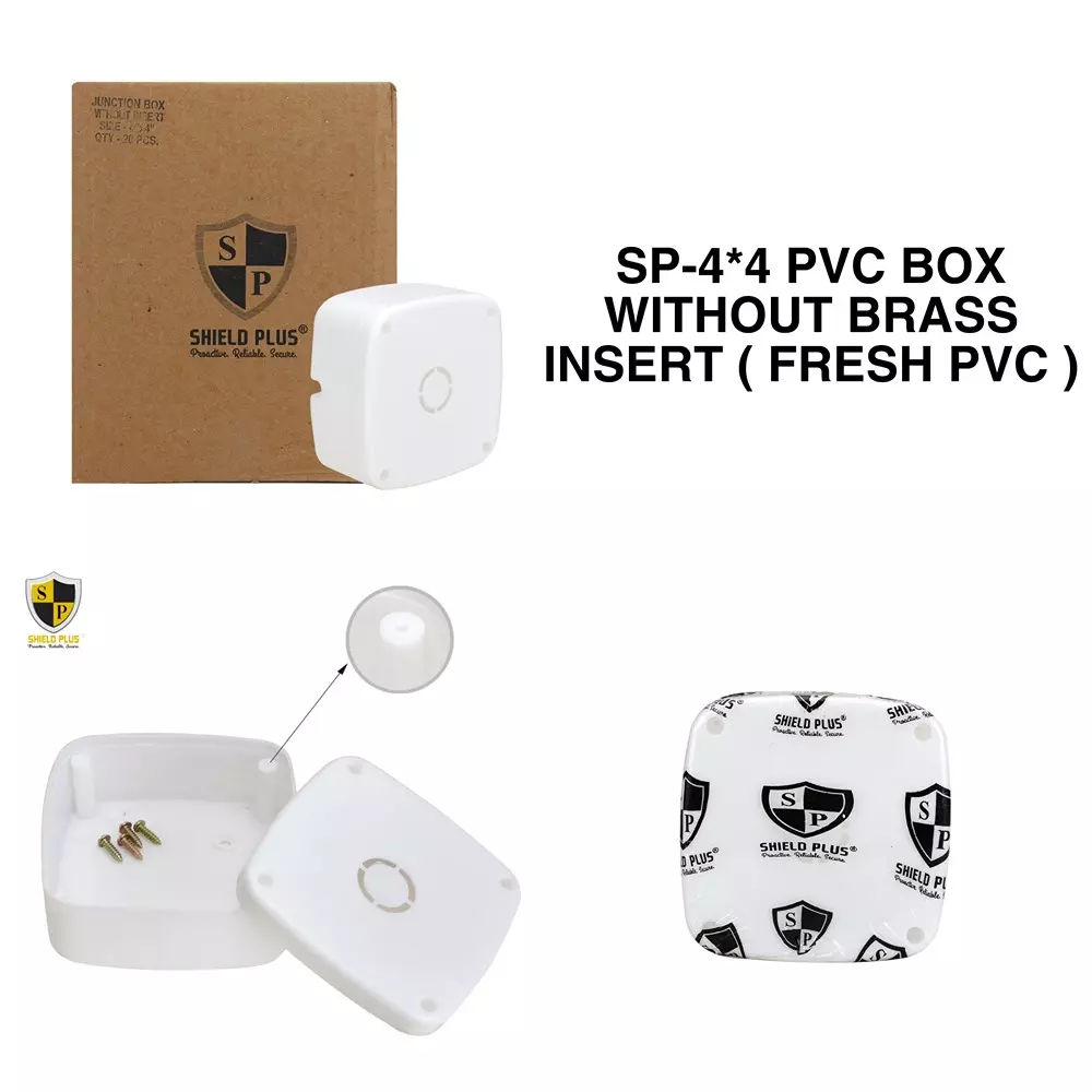 shield-plus-pvc-junction-box-surface-mount-4x4x2-inch-white-without-stud-pack-of-20-pcs
