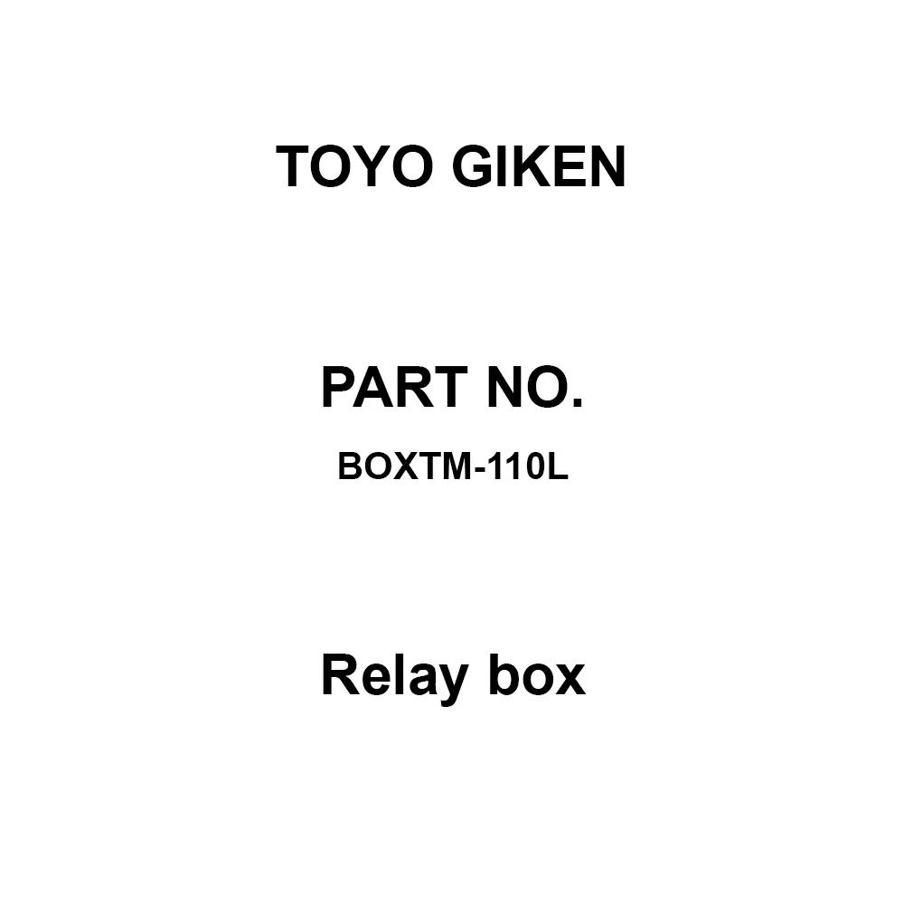 Toyo Giken Relay Box PBT 106.0×60.5×90.0 mm, BOXTM-110L