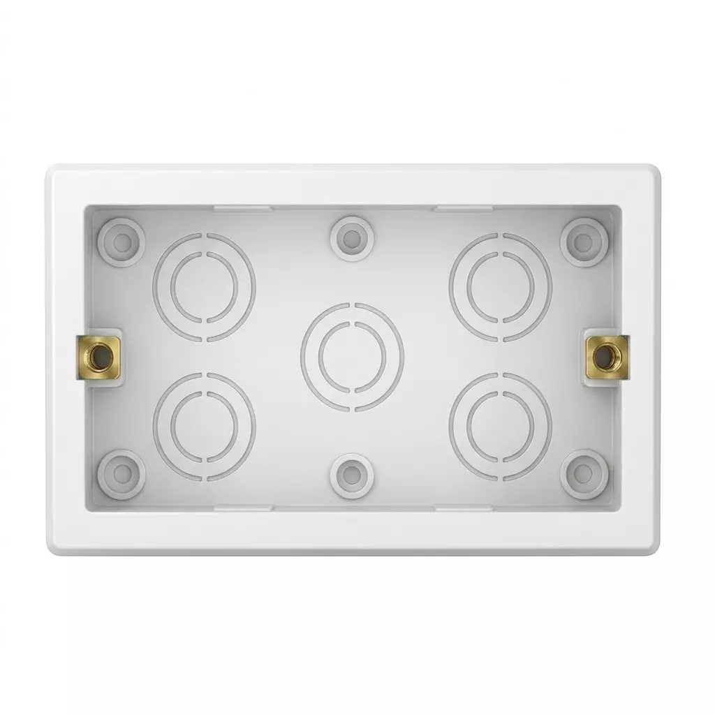 Goldmedal Curve Gang Box G-Surface Mounting 4 Module (Horizontal & Vertical) Silver for Commecial and Industrial Use, 100404
