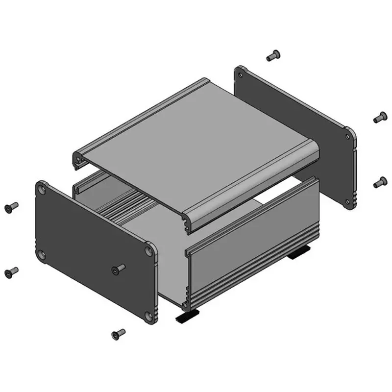 TAKACHI EX Series Extruded Aluminum Enclosure SS Type 138x141x71 mm Outer Dimension, EX14-7-14SS