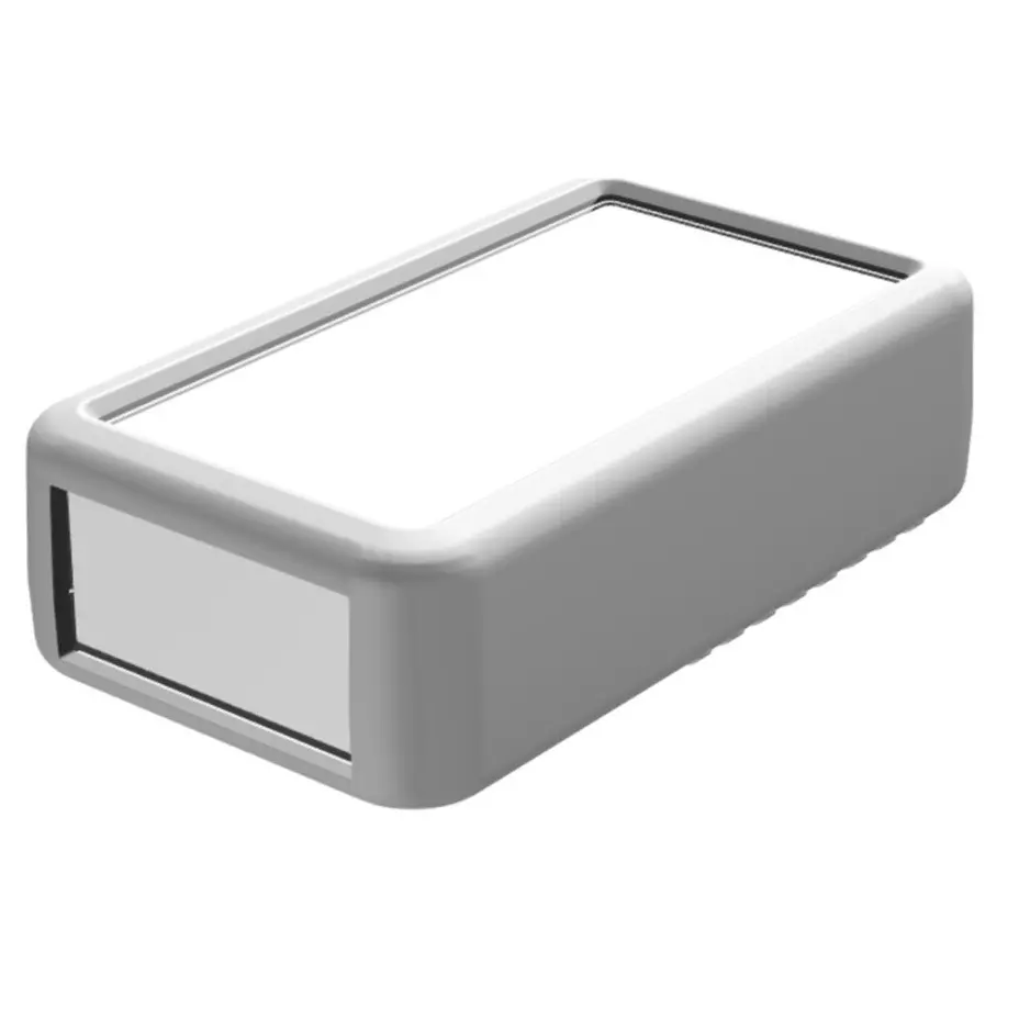 TAKACHI LCS Series Plastic Handheld Enclosure with Silicone Cover 141x81x40 mm Off-White / Light Gray, LCS135H-M2-WL