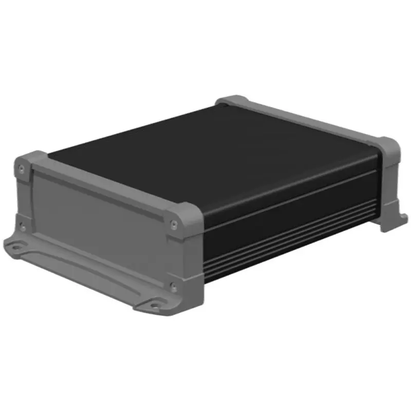 TAKACHI EXWF Series Waterproof Aluminum Case with Flange Foot 195x75x242 mm Black Grey, EXWF20-8-25BG